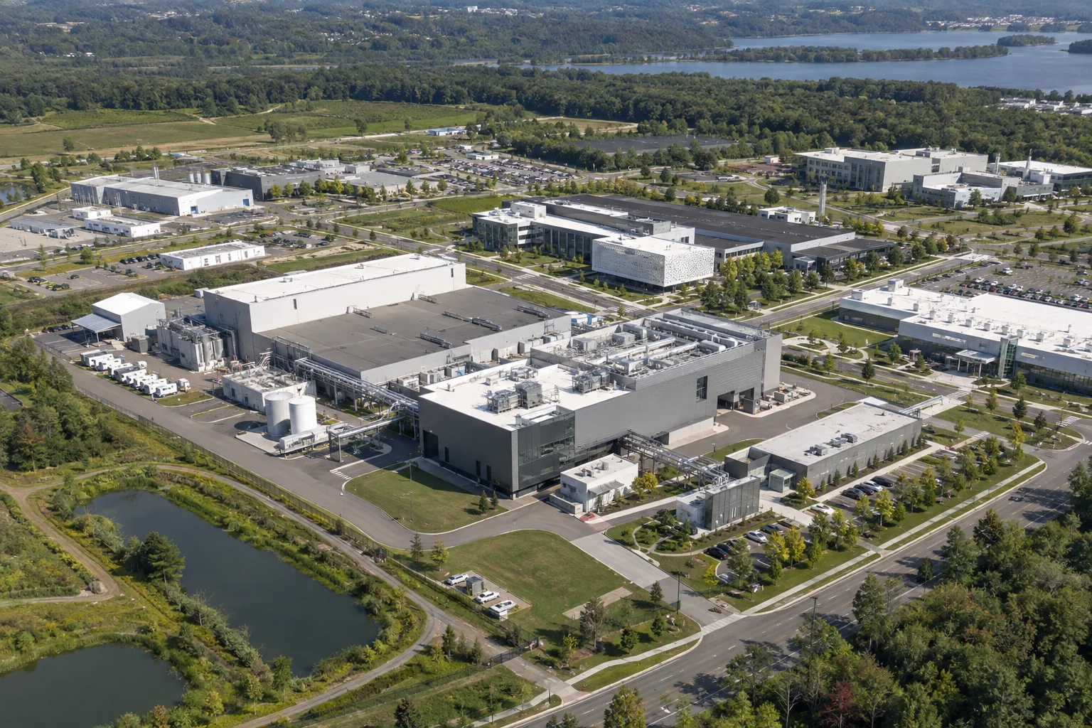 A campus and its surroundings
